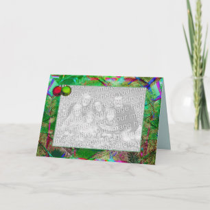 Cartes Pour Fêtes Annuelles Décor de pin de vacances (cadre photo)