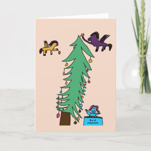 Cartes Pour Fêtes Annuelles Décorateurs d'arbre Pegasi - BLANC INTÉRIEUR