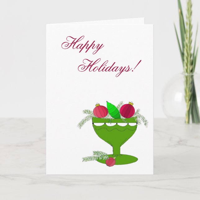 Cartes Pour Fêtes Annuelles Décoration classique de vacances (Devant)