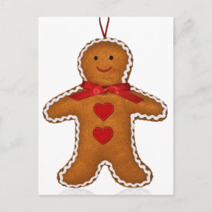 Cartes Pour Fêtes Annuelles Décoration d'arbre de Noël de bonhomme en pain