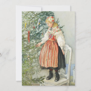Cartes Pour Fêtes Annuelles Décoration de l'arbre de Noël - Carl Larsson