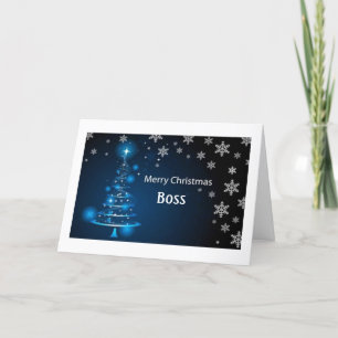 CARTES POUR FÊTES ANNUELLES DÉCORATION DE VACANCES DE NOËL "BOSS" À NOËL