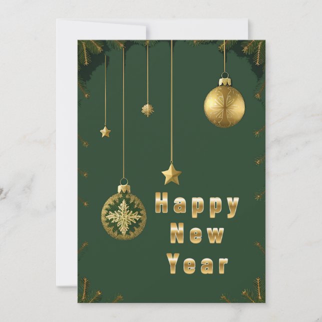 Cartes Pour Fêtes Annuelles Décorations de fêtes de fin d'année (Devant)