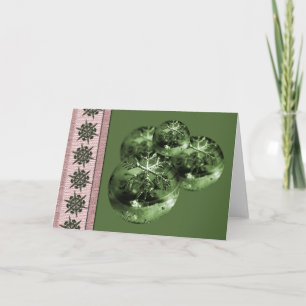 Cartes Pour Fêtes Annuelles Décorations de Noël Boules de vacances Blank Insid