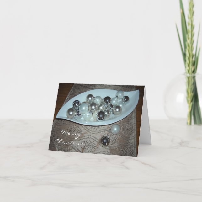 Cartes Pour Fêtes Annuelles Décorations de Noël élégantes (Devant)