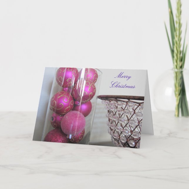 Cartes Pour Fêtes Annuelles Décorations de Noël élégantes (Devant)
