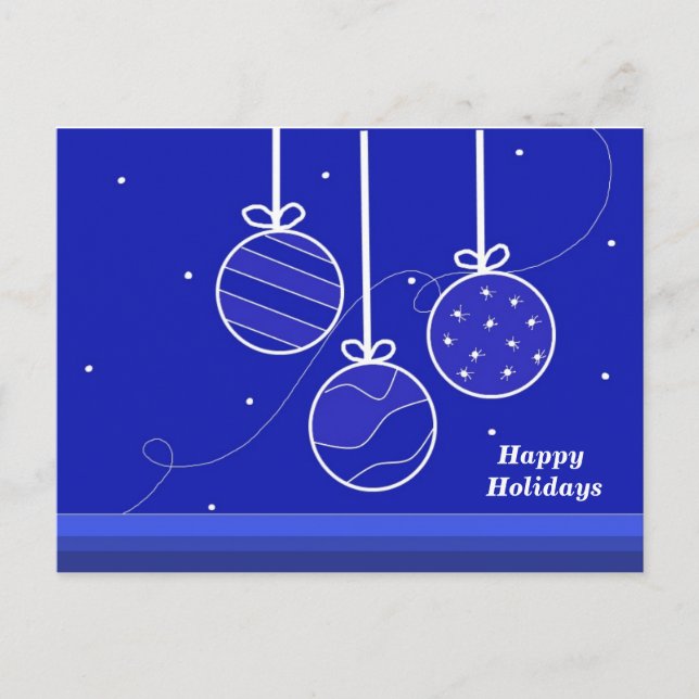 Cartes Pour Fêtes Annuelles Décorations De Vacances Élégantes (Devant)