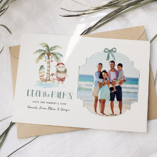 Cartes Pour Fêtes Annuelles Décorez les Palmiers Photo de Noël tropicale amu