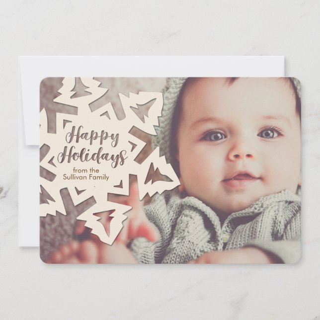 Cartes Pour Fêtes Annuelles Découpe de papier personnalisée pour les fêtes Flo (Devant)