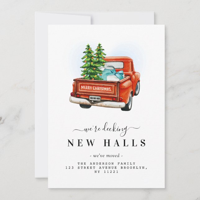Cartes Pour Fêtes Annuelles DÉCROCHER DE NOUVELLES HALLES | transport de camio (Devant)