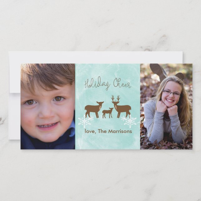 Cartes Pour Fêtes Annuelles Deer (Devant)