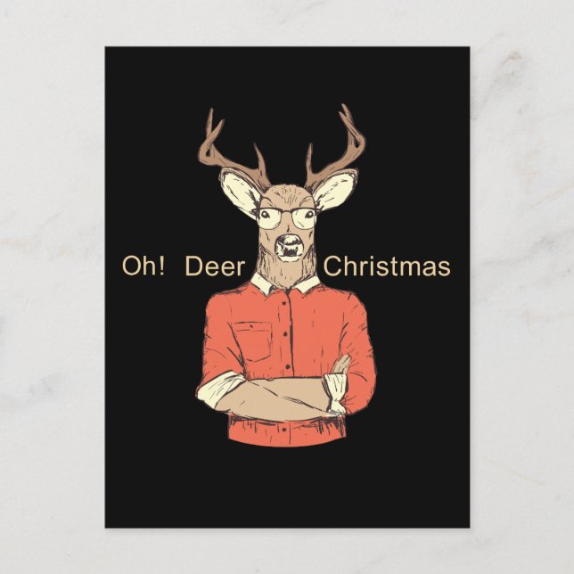Cartes Pour Fêtes Annuelles Deer Christmas (Devant)