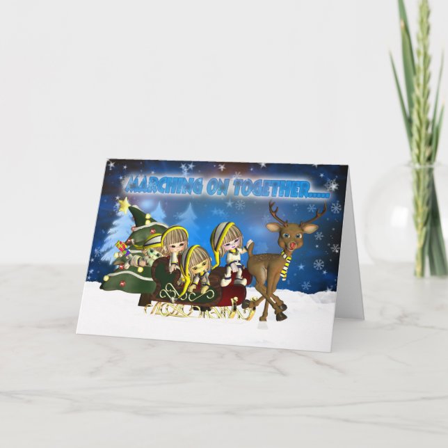 Cartes Pour Fêtes Annuelles Défenseur Elf du football de Leeds dans des (Devant)