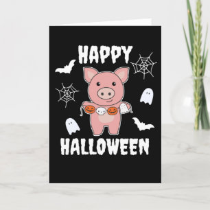 Cartes Pour Fêtes Annuelles Déguisement Chauve-Souris Citrouille Halloween Coc
