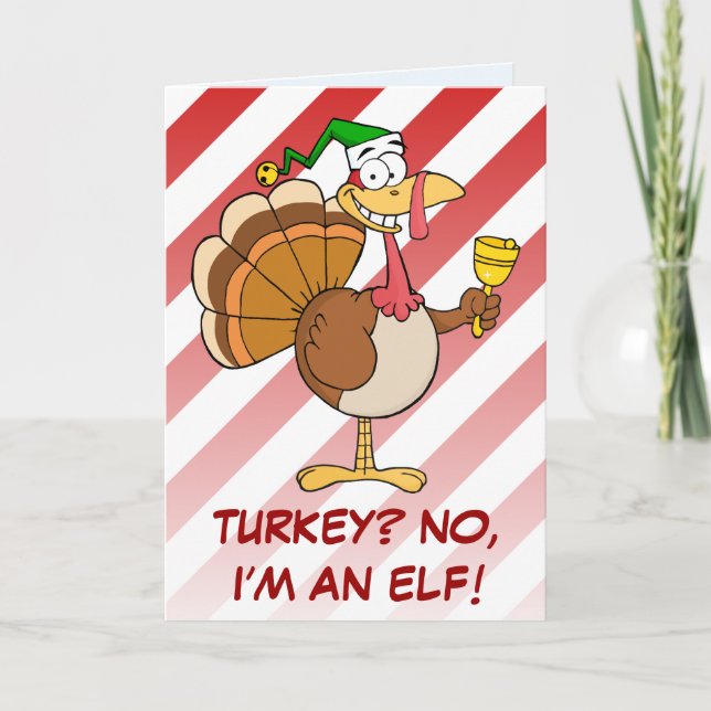 Cartes Pour Fêtes Annuelles Déguisement drôle de la Turquie de thanksgiving (Devant)
