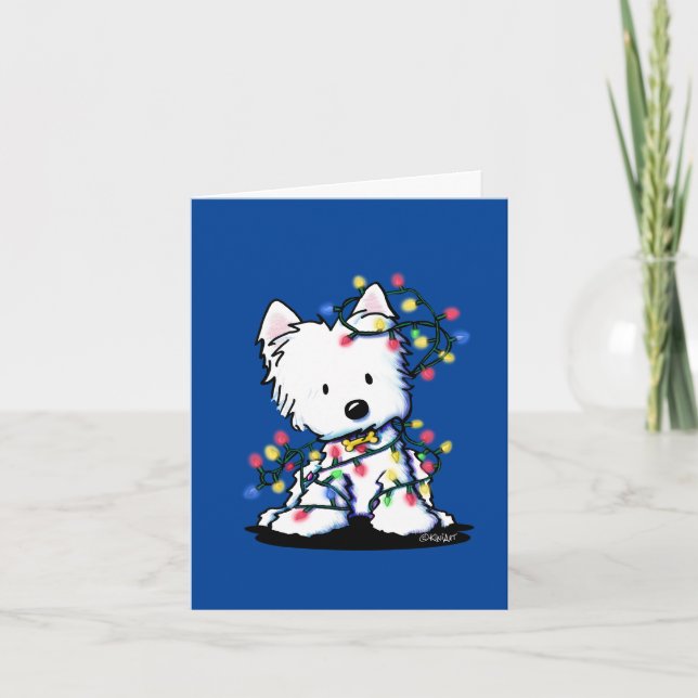 Cartes Pour Fêtes Annuelles Délicieux Noël KiniArt Westie (Devant)