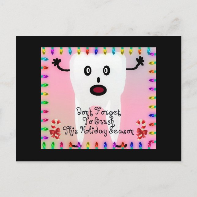 Cartes Pour Fêtes Annuelles Dentist Christmas Cartoon (Devant)
