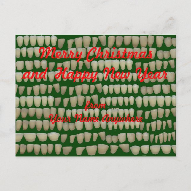 Cartes Pour Fêtes Annuelles Dentiste de Noël Orthodontiste Dental Hygientiste (Devant)