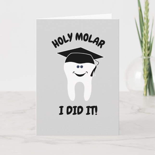 Cartes Pour Fêtes Annuelles Dentiste Diplômé Saint Molaire Je L'Ai Fait Drôle (Devant)