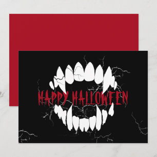Cartes Pour Fêtes Annuelles Dents de dracula halloween horreur effrayant 