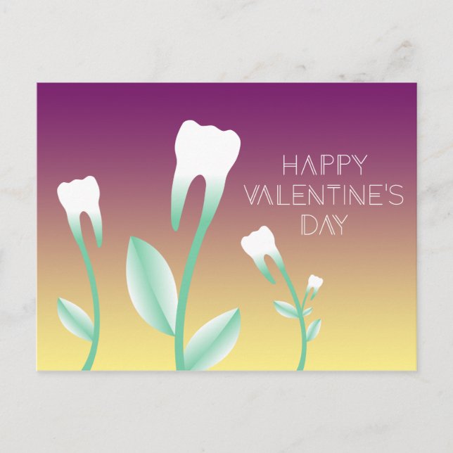 Cartes Pour Fêtes Annuelles Dents fleurissantes HEUREUSES de JOUR de (Devant)