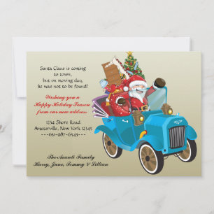 Cartes Pour Fêtes Annuelles Déplacement Père Noël Holiday Déplacement Faire-pa