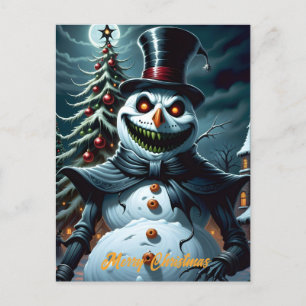 Cartes Pour Fêtes Annuelles Déplaisant Horreur Snowman Noël