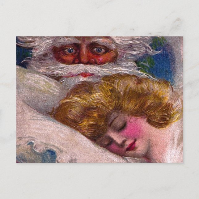 Cartes Pour Fêtes Annuelles Déplaisant Père Noël Jolie femme Noël (Devant)