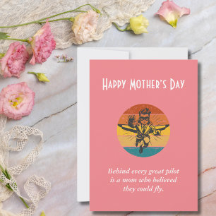 Cartes Pour Fêtes Annuelles Derrière chaque pilote,Minimaliste,Rétro, Fête des