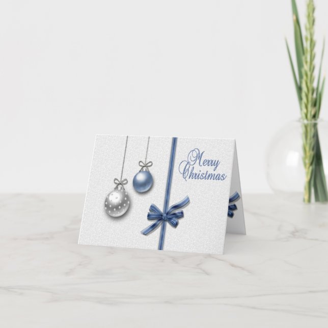 Cartes Pour Fêtes Annuelles Des balles de Noël brillantes et élégantes (Devant)
