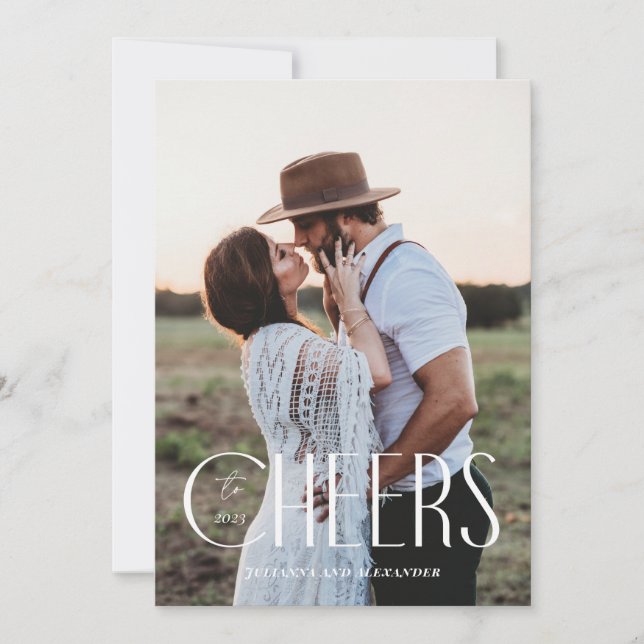 Cartes Pour Fêtes Annuelles Des encouragements modernes au Nouvel An (Devant)