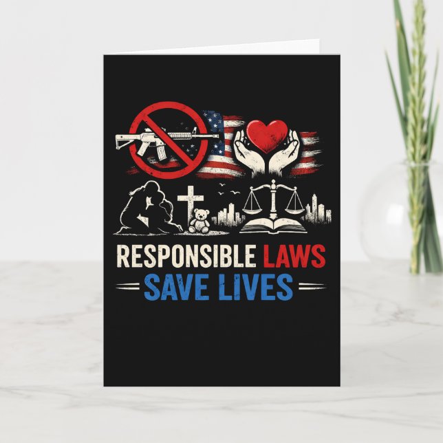 Cartes Pour Fêtes Annuelles Des lois responsables sauvent des vies (Devant)