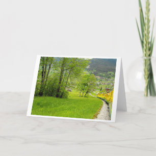 Cartes Pour Fêtes Annuelles Descendre dans la vallée suisse en train