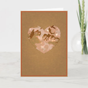 Cartes Pour Fêtes Annuelles Desert Sand Camo Valentine Coeurs Saint Valentin S