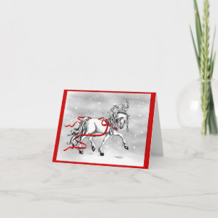 Cartes Pour Fêtes Annuelles Design de Noël de l'étalon blanc