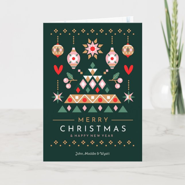 Cartes Pour Fêtes Annuelles Design de Noël scandinave (Devant)