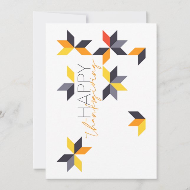 Cartes Pour Fêtes Annuelles Design moderne et gai du Bon thanksgiving (Devant)