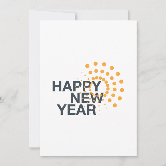 Cartes Pour Fêtes Annuelles Design urbain moderne, simple, de "Bonne Année" (Devant)