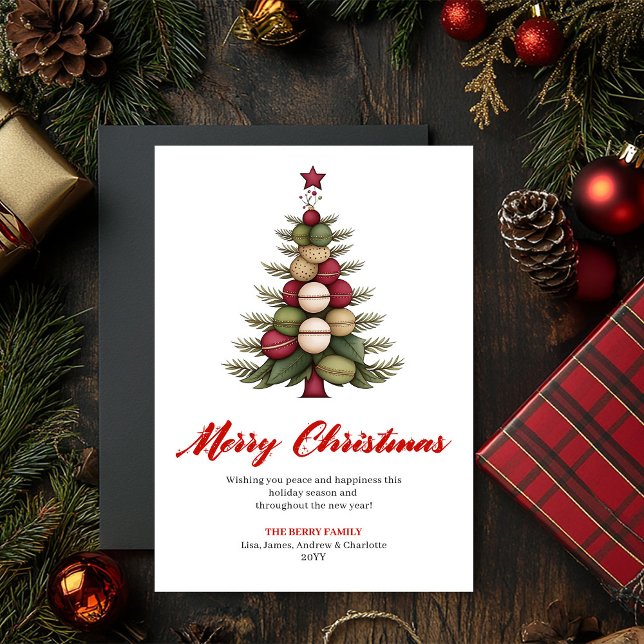 Cartes Pour Fêtes Annuelles Designer Whimsical Christmas Tree Greeting Card (Designer Whimsical Christmas Tree Greeting Card)