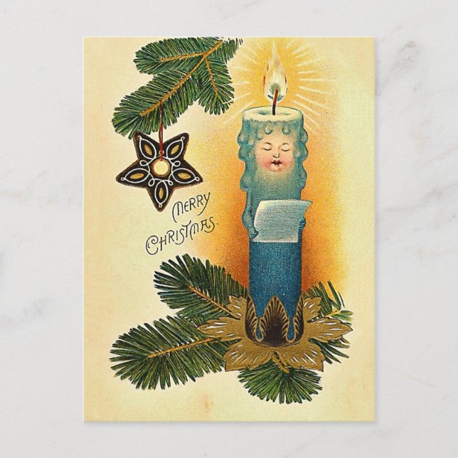 Cartes Pour Fêtes Annuelles Dessin aux chandelles de Noël (Devant)