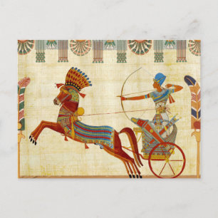 Cartes Pour Fêtes Annuelles Dessin Coloré du Pharaon Ramsès II de l'Égypte Anc