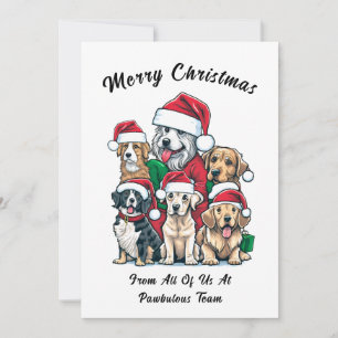 Cartes Pour Fêtes Annuelles Dessin de Noël du chien mignon