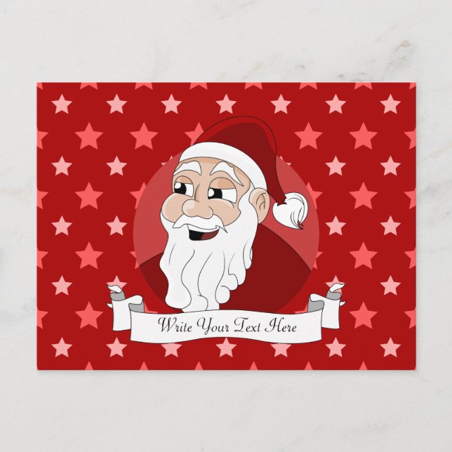 Cartes Pour Fêtes Annuelles Dessin du Père Noël (Devant)