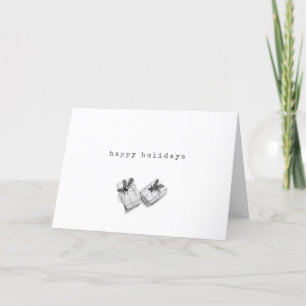Cartes Pour Fêtes Annuelles Dessin minimaliste noir blanc présente Noël