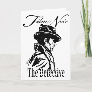 Cartes Pour Fêtes Annuelles Détective Noir de film