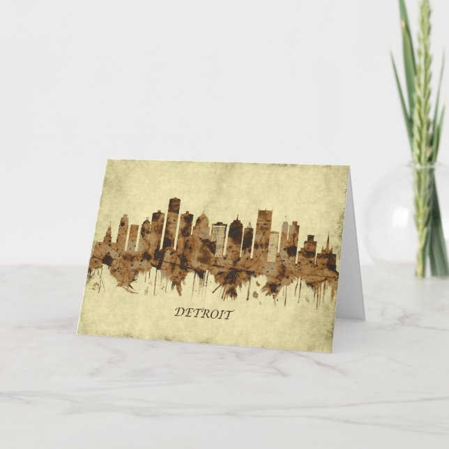 Cartes Pour Fêtes Annuelles Detroit Michigan (Devant)