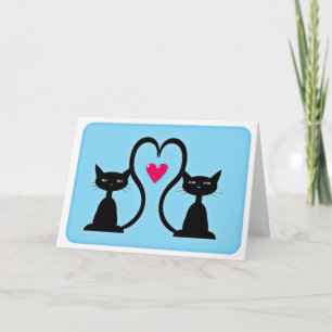 Cartes Pour Fêtes Annuelles Deux adorables Kitty