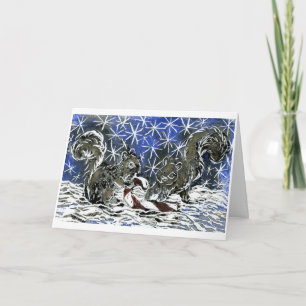 Cartes Pour Fêtes Annuelles Deux écureuils et Sucre de canne