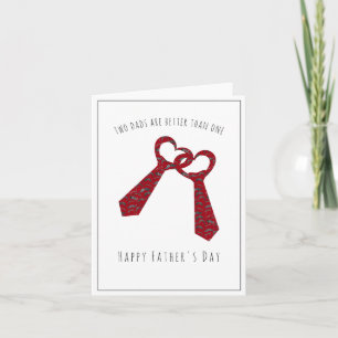 Cartes Pour Fêtes Annuelles Deux papas valent mieux qu'un   Fête des pères