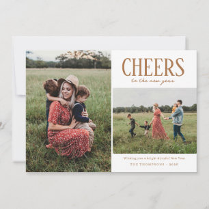 Cartes Pour Fêtes Annuelles Deux photos Bonne année
